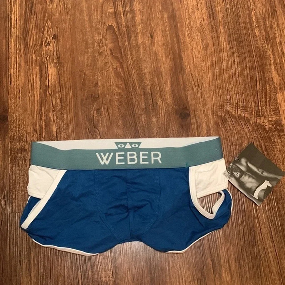 Katy Weber Men’s Brief Underwear Pima Cotton Blue Size XS New - Picture 2 of 10